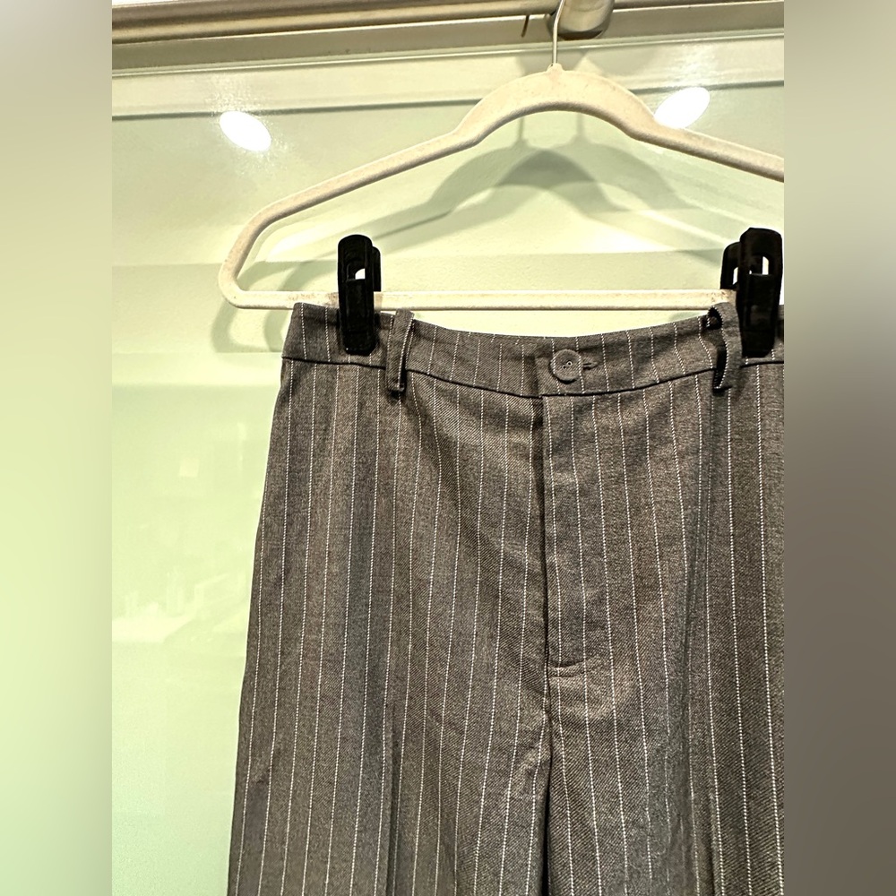 Reformation Freddie Gray Pinstripe Dress Work Pants Size 8 - Picture 8 of 11
